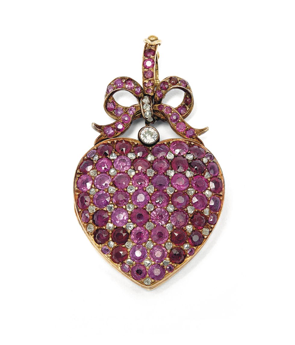 Jewellery, Fashion accessory, Pendant, Purple, Gemstone, Body jewelry, Diamond, Amethyst, Ruby, Locket, 