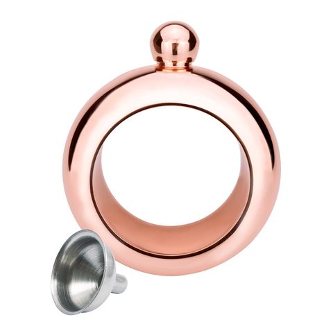 Locket, Pendant, Jewellery, Fashion accessory, Circle, Oval, Ring, Copper, Peach, Metal, 