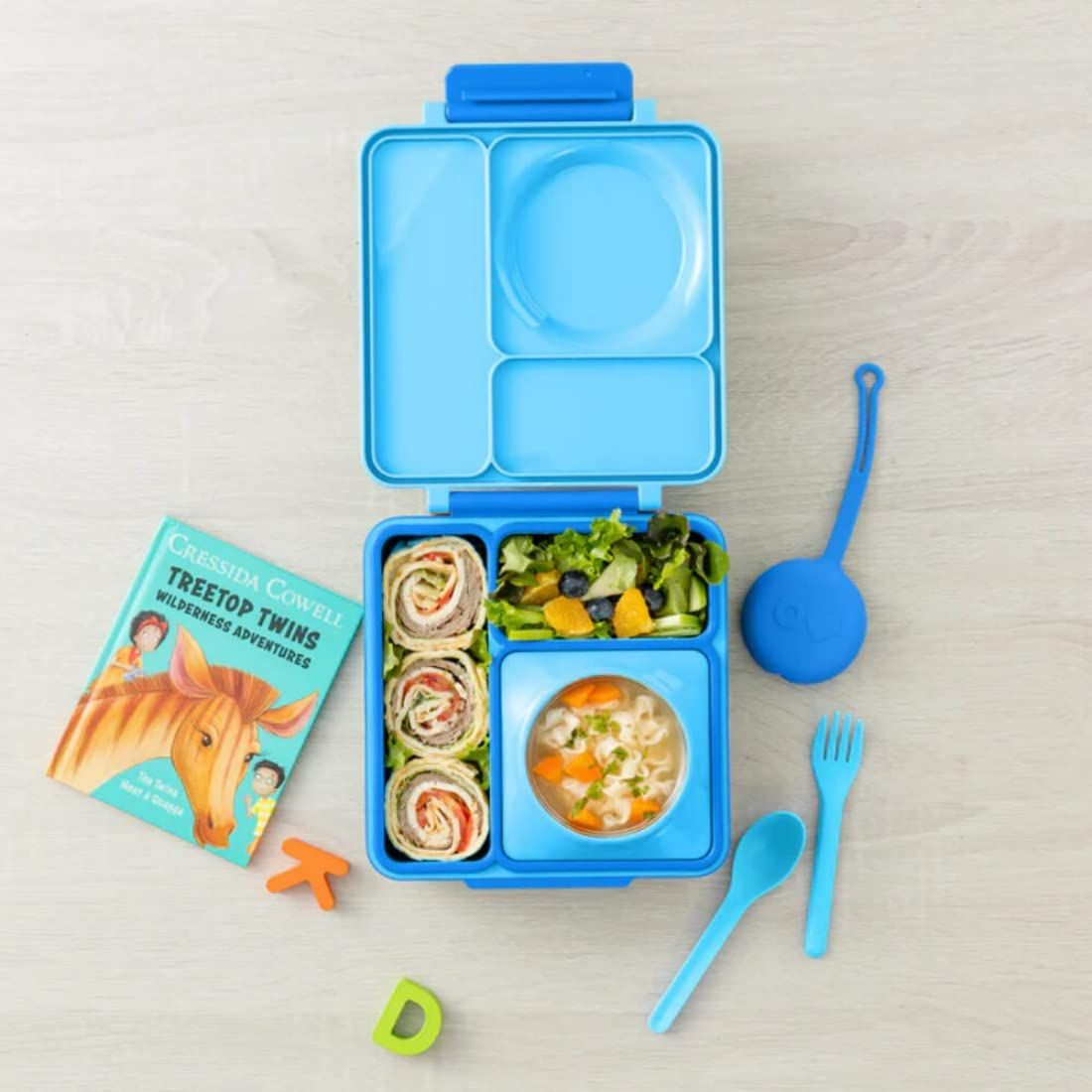 Bentgo Kids Prints Leak-Proof, 5-Compartment Bento-Style Kids Lunch Box -  BPA-Free, Dishwasher Safe, Food-Safe Materials (Lavender Galaxy) 