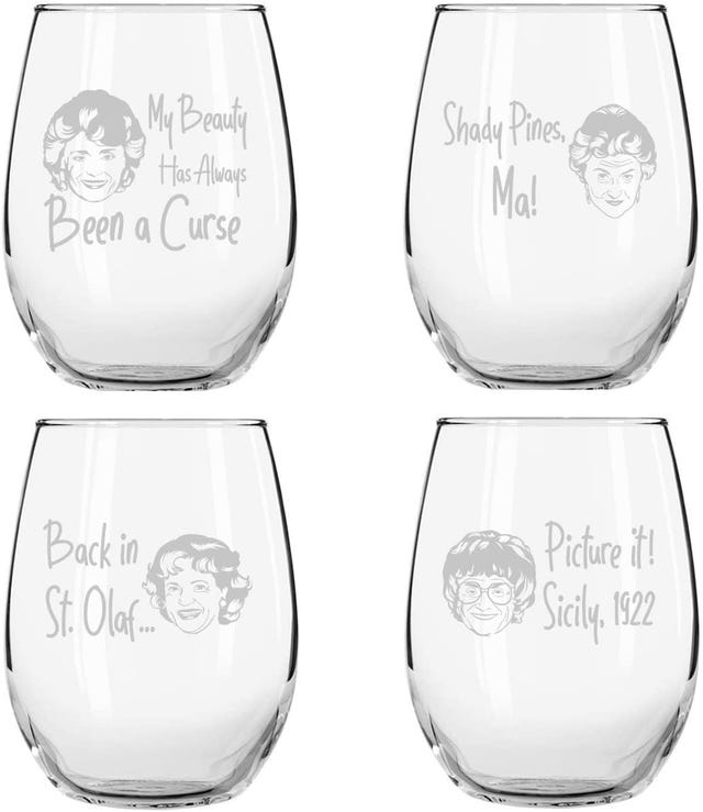 Golden Girls Wine Glass 