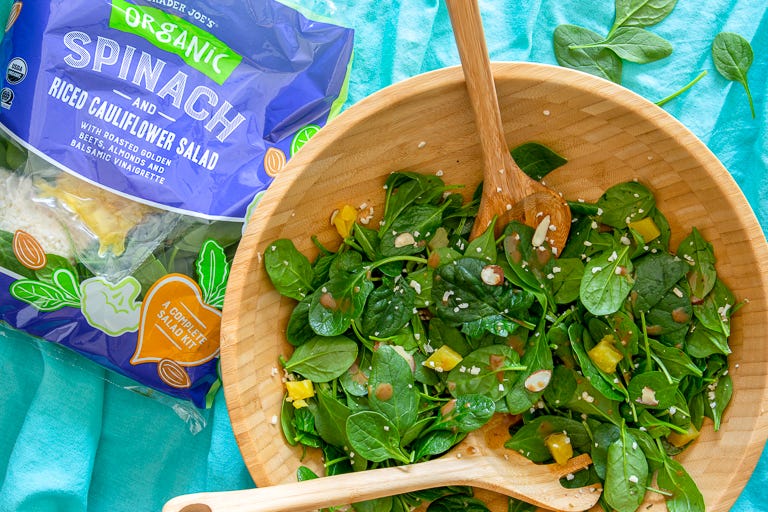 Food, Spinach salad, Spring greens, Leaf vegetable, Spinach, Vegetable, Dish, Ingredient, Plant, Cuisine, 