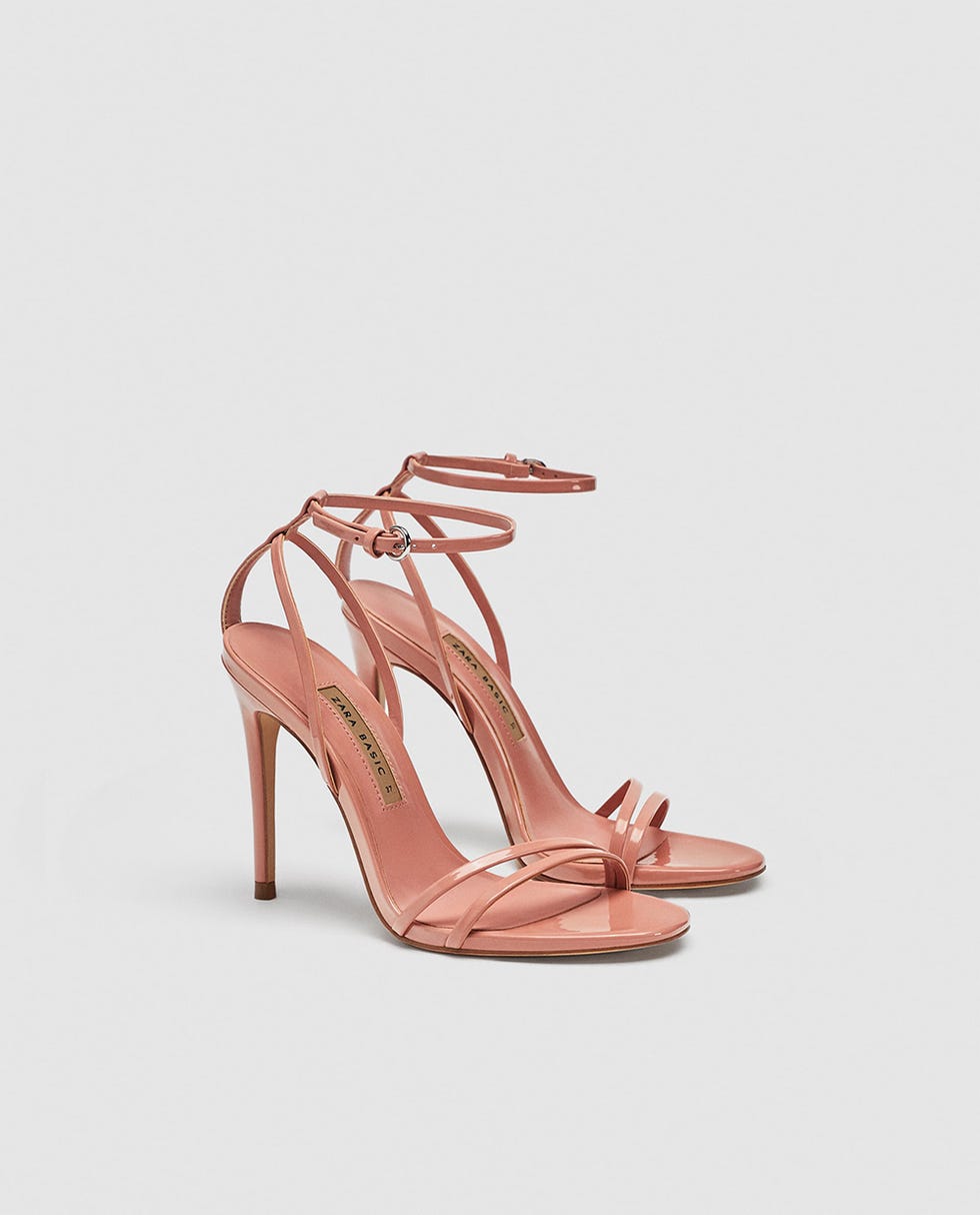 Footwear, High heels, Shoe, Sandal, Pink, Slingback, Basic pump, Leather, Court shoe, Leg, 