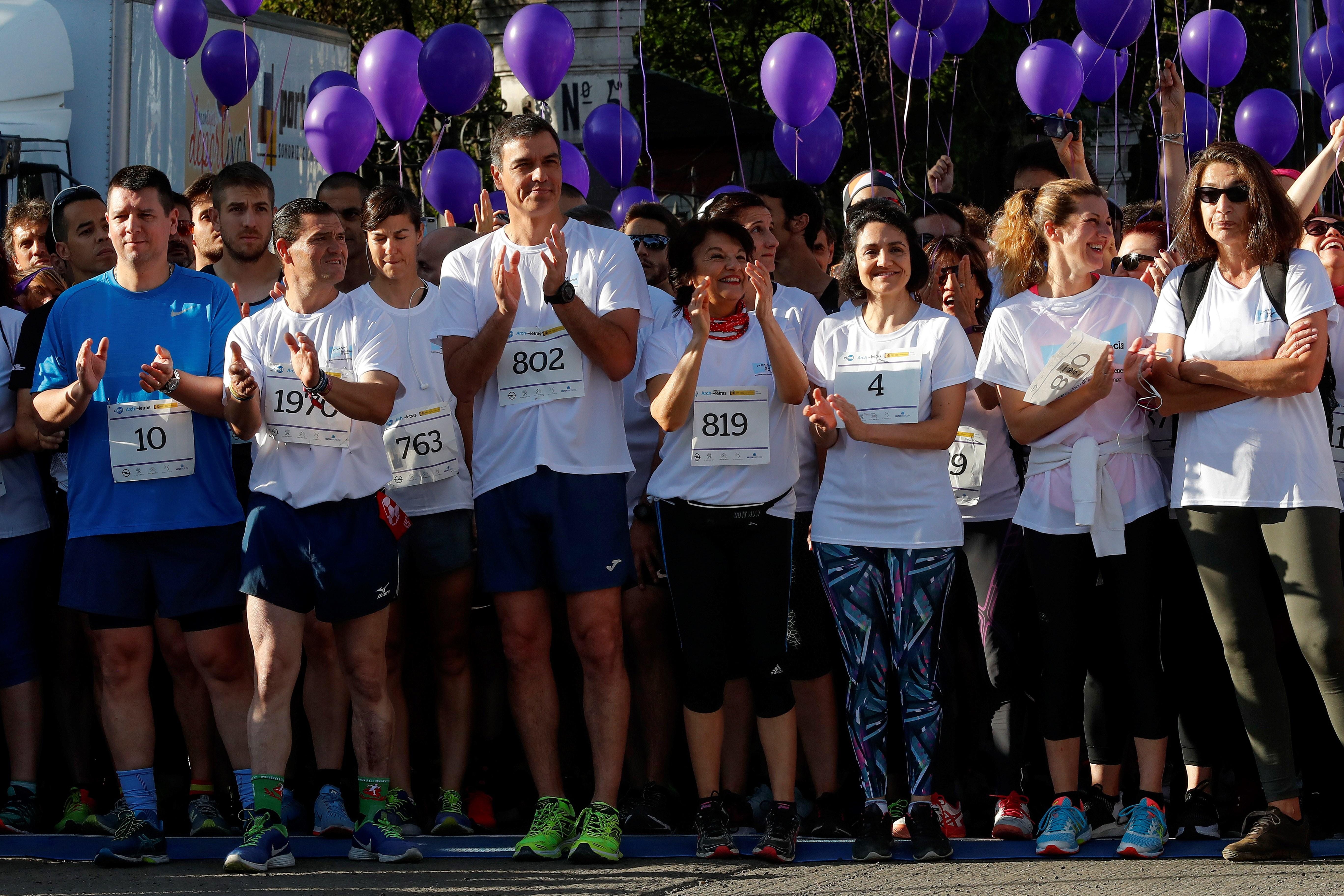 Pedro Sánchez se apunta al running contra la violencia de género