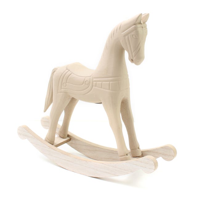 Animal figure, Figurine, Toy, Horse, Mane, Beige, Fictional character, Wood, Mare, Statue, 