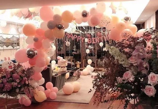 Decoration, Floristry, Pink, Floral design, Flower Arranging, Balloon, Flower, Interior design, Function hall, Centrepiece, 