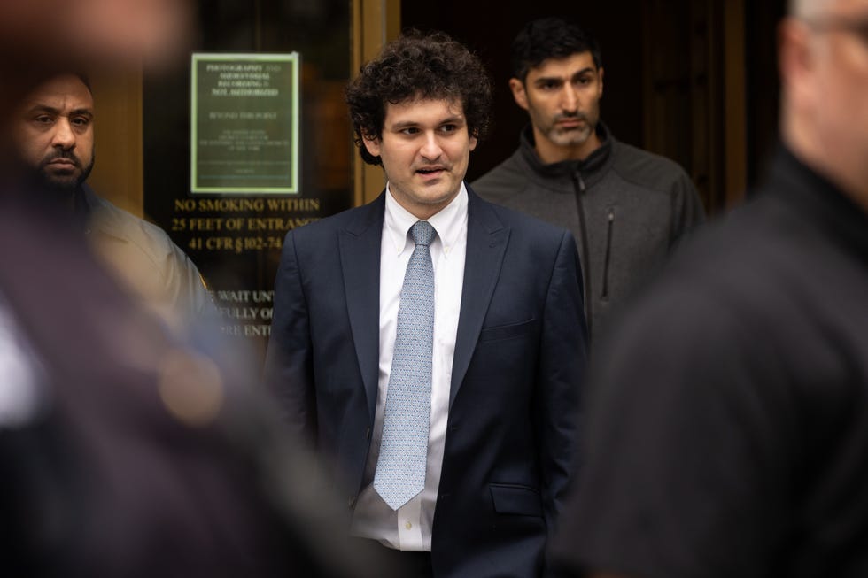 sam bankman fried, cofounder of ftx cryptocurrency derivatives exchange, leaves court in new york, us, on thursday, june 15, 2023 bankmanfried faces a total of 13 counts ranging from conspiracy to commit wire fraud to conspiracy to violate the antibribery provisions of the foreign corrupt practices act, and faces more than 155 years in prison if convicted of all of them  although any sentence is likely to be much lower if he is found guilty photographer yuki iwamurabloomberg via getty images