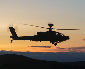 aviators assigned to 4 6 air cavalry squadron, 16th combat aviation brigade, maneuver an ah 64 attack helicopter at yakima training center, wash, on may 19, 2021 the soldiers conduct day and night gunnery training us army photo by capt kyle abraham, 16th combat aviation brigade