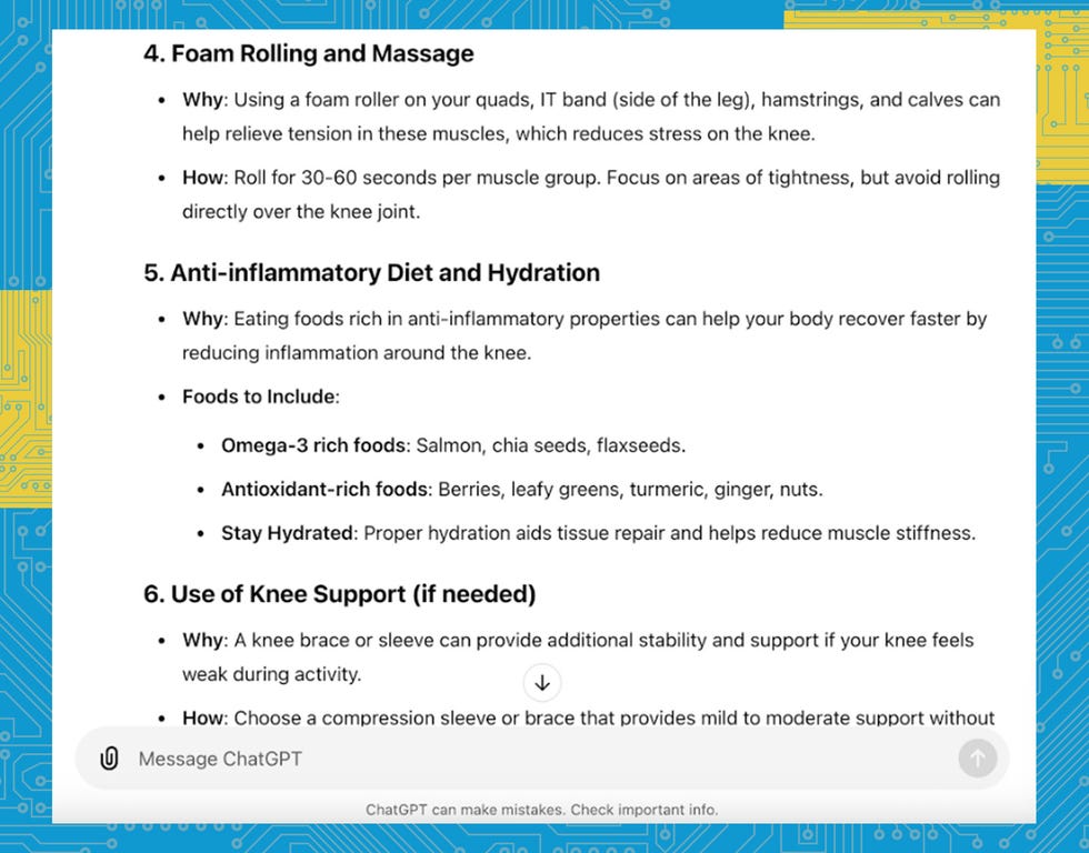 guidelines for knee health and recovery