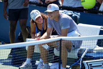 trinity rodman watches ben shelton practice at the 2025 us open on monday, aug 25, 2025 in flushing, ny jeff deanusta