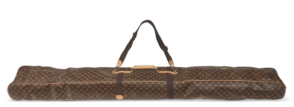 a ﻿louis vuitton brown monogram canvas ski bag with goldware circa 2000 a part of the andre leon talley sale at christies