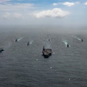 Carl Vinson Carrier Strike Group Participates in MPX 2021 211017 n bc658 1449 bay of bengal oct 17, 2021 ships and aircraft from the us navy, royal australian navy, japan maritime self defense force, and uk royal navy – led by nimitz class aircraft carrier uss carl vinson cvn 70, uk royal navy aircraft carrier hms queen elizabeth r 08 and jmsdf izumo class helicopter destroyer js kaga ddh 184 – transit in formation as part of maritime partnership exercise mpx, oct 17, 2021 mpx 2021 is a multilateral maritime exercise between the royal australian navy, japan maritime self defense force, uk royal navy, and us maritime forces, focused on naval cooperation, interoperability and regional security and stability in the indo pacific and is an example of the enduring partnership between australian, japanese, uk and us maritime forces, who routinely operate together in the indo pacific, fostering a cooperative approach toward regional security and stability us navy photo by mass communication specialist 2nd class russell lindsey