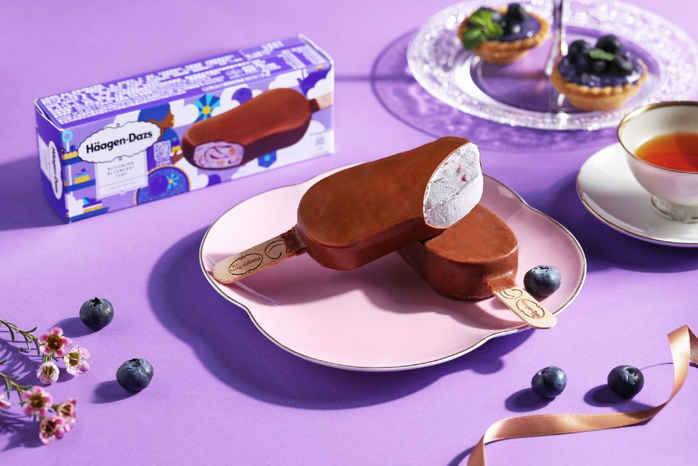 häagen dazs迪士尼公主、熊抱哥冰淇淋蛋糕可愛爆表！春季限定新品「藍莓塔冰淇淋」同步登場