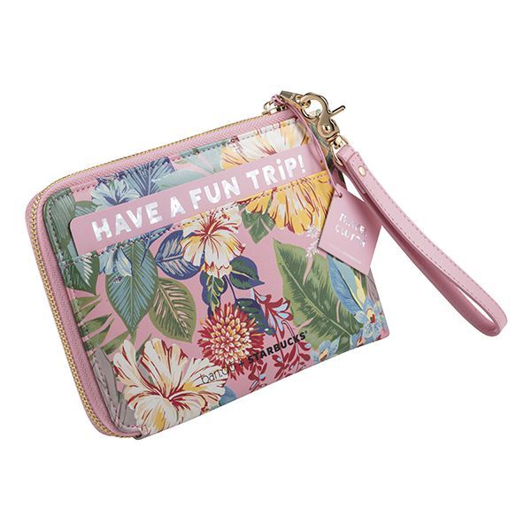 Coin purse, Wallet, Wristlet, Pink, Fashion accessory, Bag, Zipper, Handbag, Plant, Flower, 