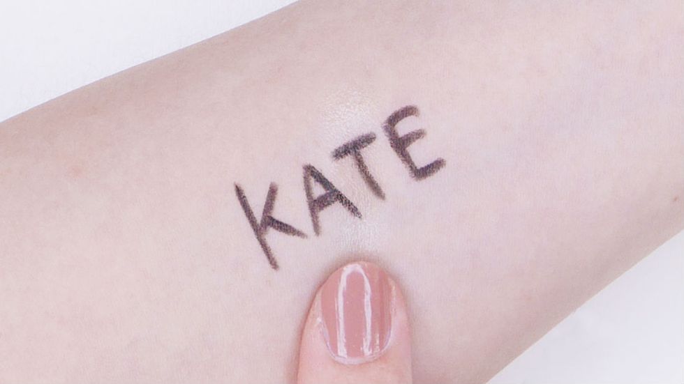 Skin, Text, Font, Tattoo, Finger, Arm, Temporary tattoo, Lip, Nail, Material property, 