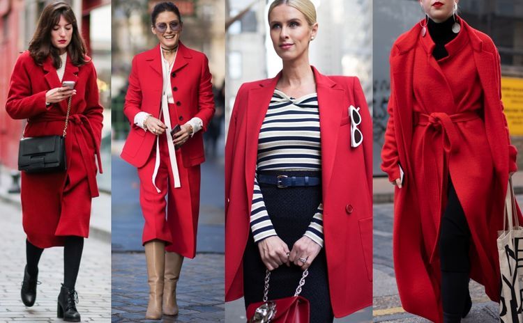 Clothing, Red, Street fashion, Fashion, Coat, Fashion model, Outerwear, Overcoat, Dress, Trench coat, 