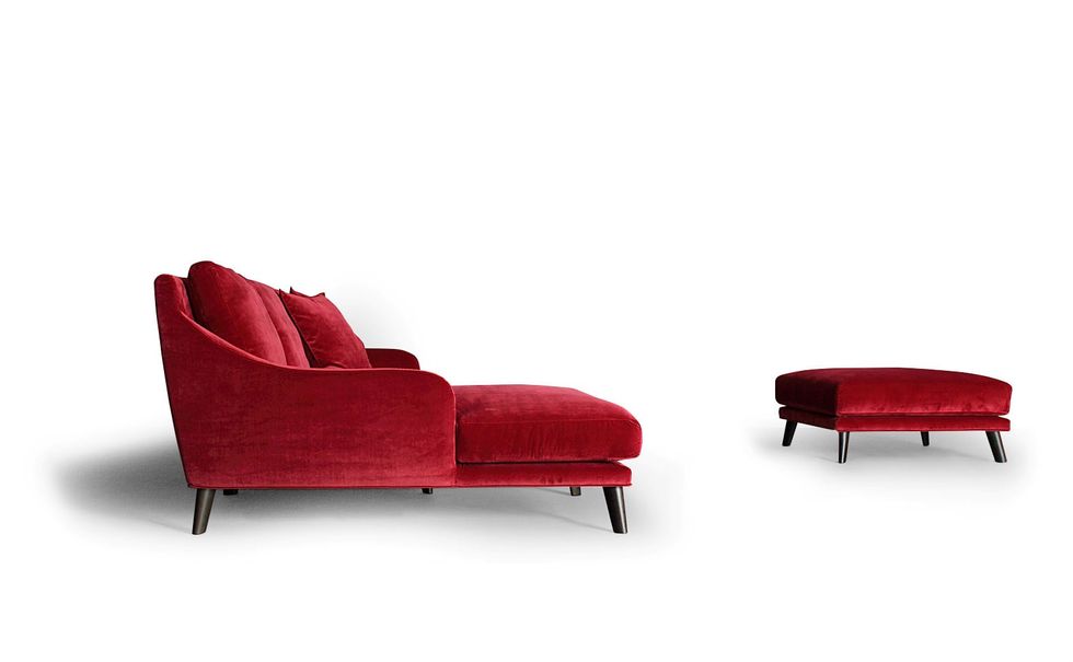Furniture, Couch, Red, Chaise longue, Sofa bed, Chair, studio couch, Futon, Comfort, Ottoman, 