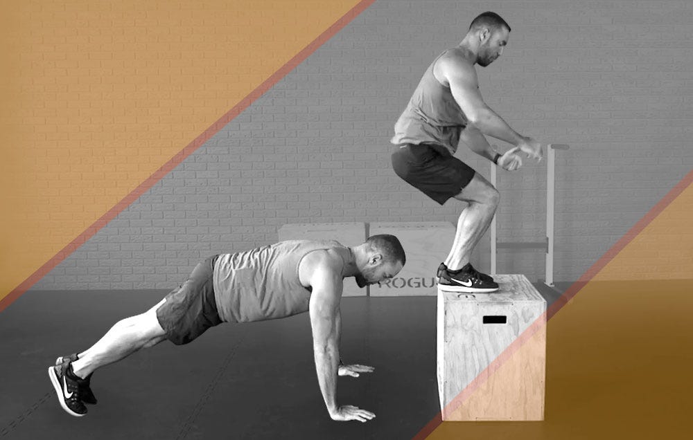 Combine Pushups And Box Jumps For A Total Body Workout 