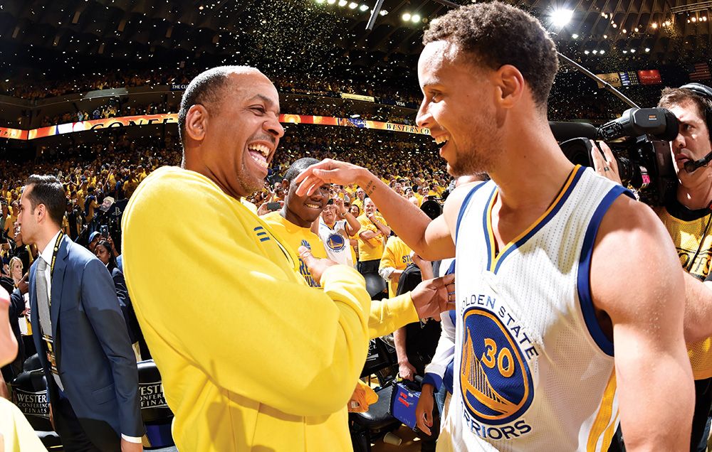 Watch Steph Curry's Dad, Dell, Sink A 3-Point Shot From Deep | Men's Health