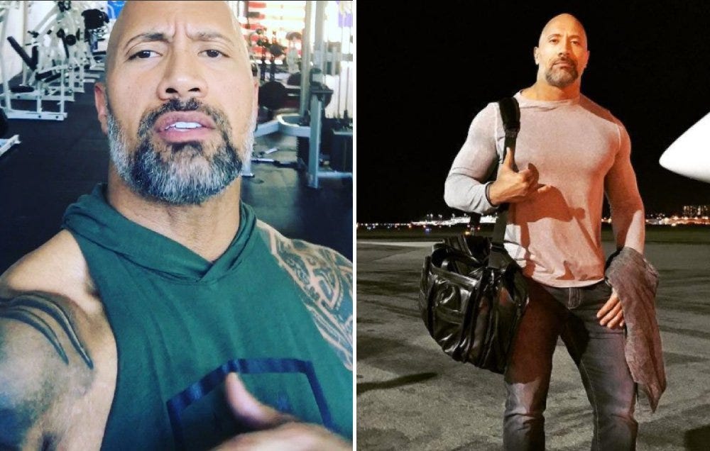 The Rock Even Excels at Growing Facial Hair