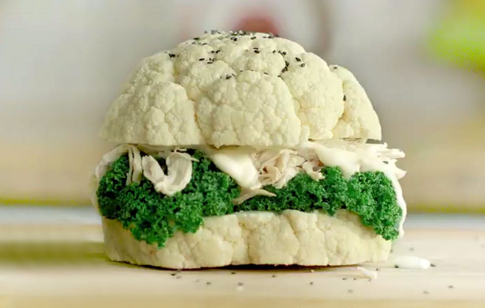 KFC Is Promoting A Burger Made Out Of Cauliflower and Kale | Men’s Health