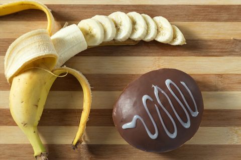 doughnut and banana