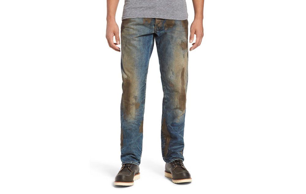 The Internet Is Angry About These $425 Nordstrom Jeans Covered In Fake Mud