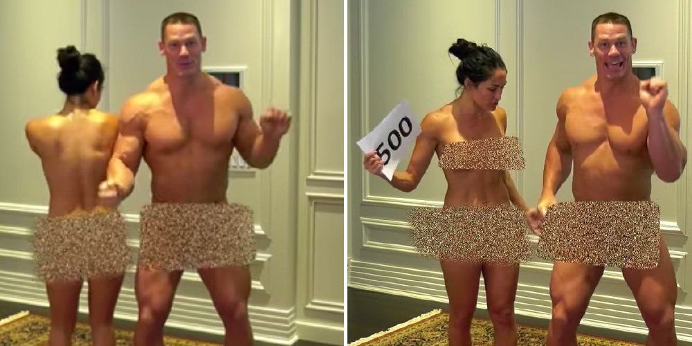 1000px x 500px - Nikki Bella and John Cena Got Naked to Celebrate This Achievement | Men's  Health