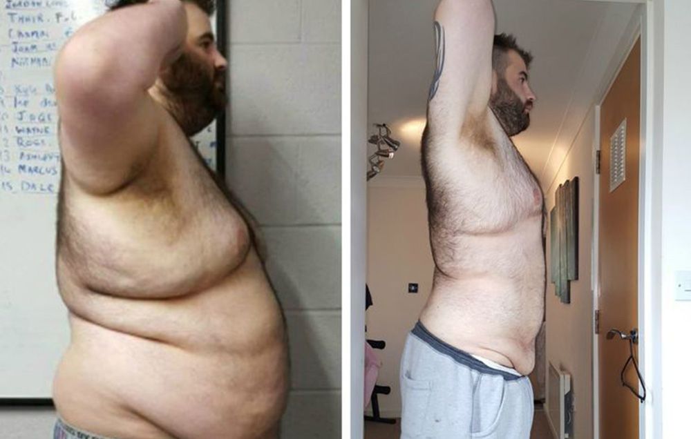 man lost 168 pounds after girlfriend cheated
