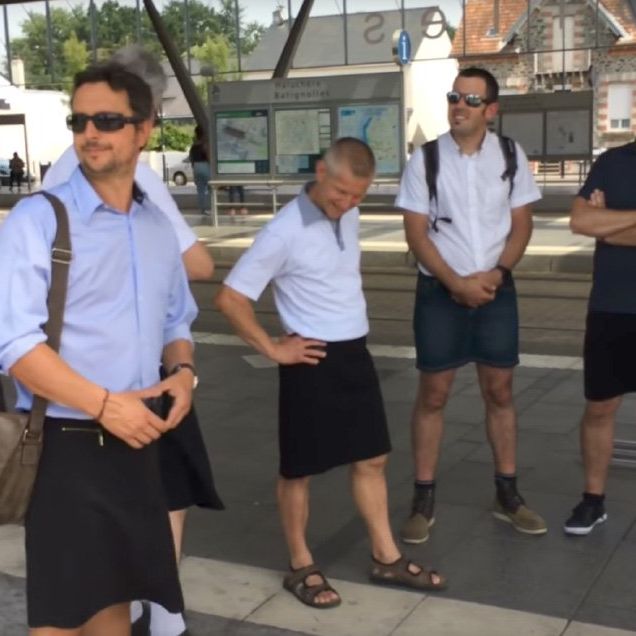 men wearing skirts