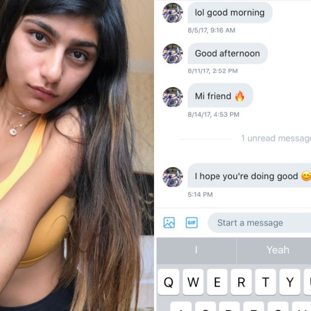 636px x 636px - Porn Star Mia Khalifa Trolls Yet Another Pro Athlete Who Tried To Slide  Into Her DMs | Men's Health