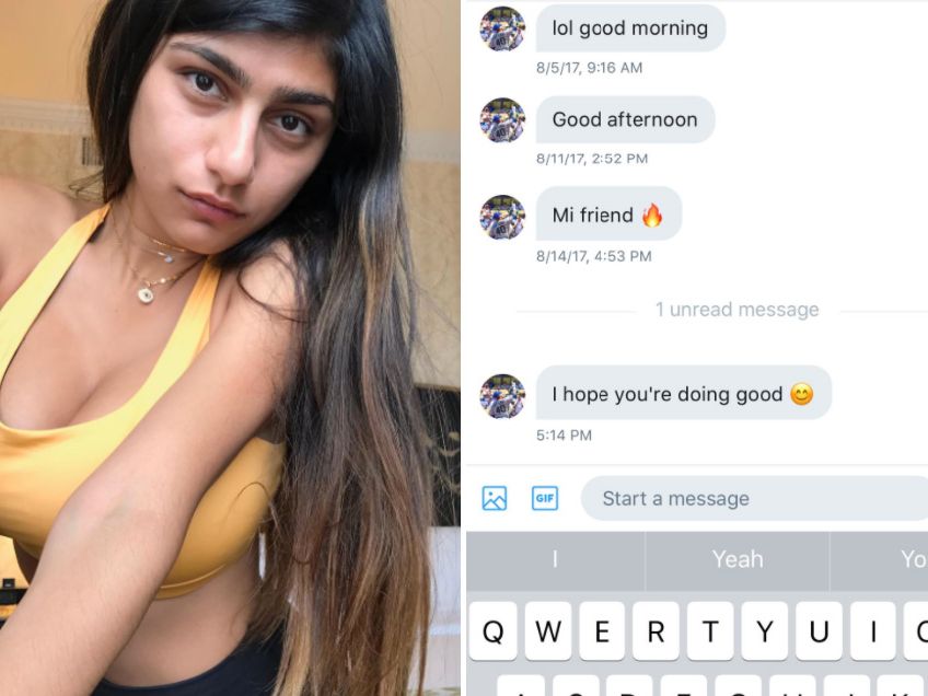 848px x 636px - Porn Star Mia Khalifa Trolls Yet Another Pro Athlete Who Tried To Slide  Into Her DMs | Men's Health