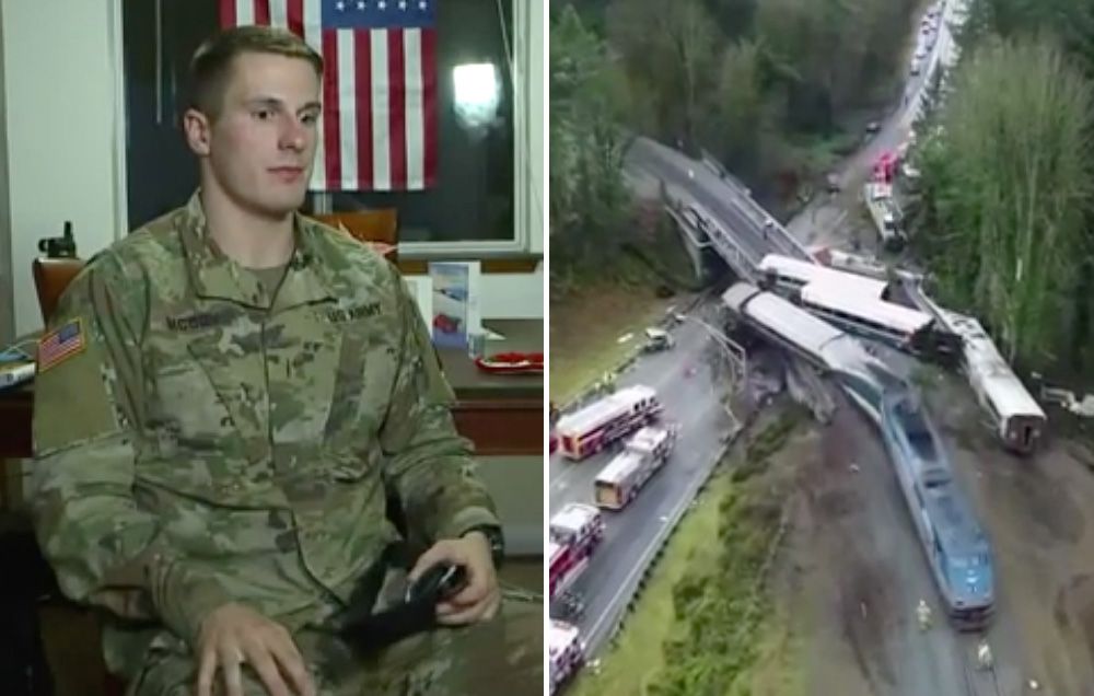soldier saves grandma from dangling train