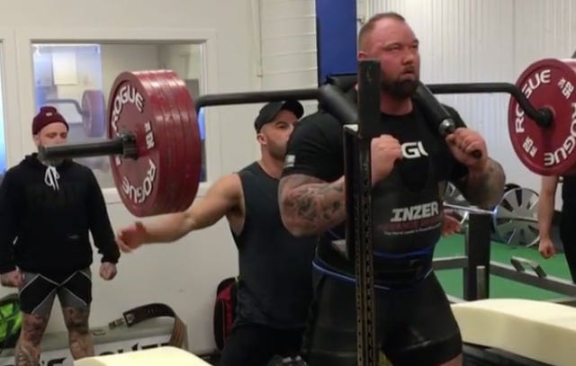 Watch Game of Thrones’ The Mountain Warm Up With 600-Pound Squats | Men ...