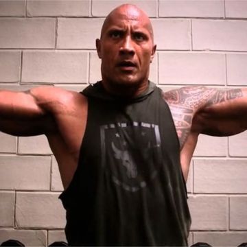 The Rock intense workout posts