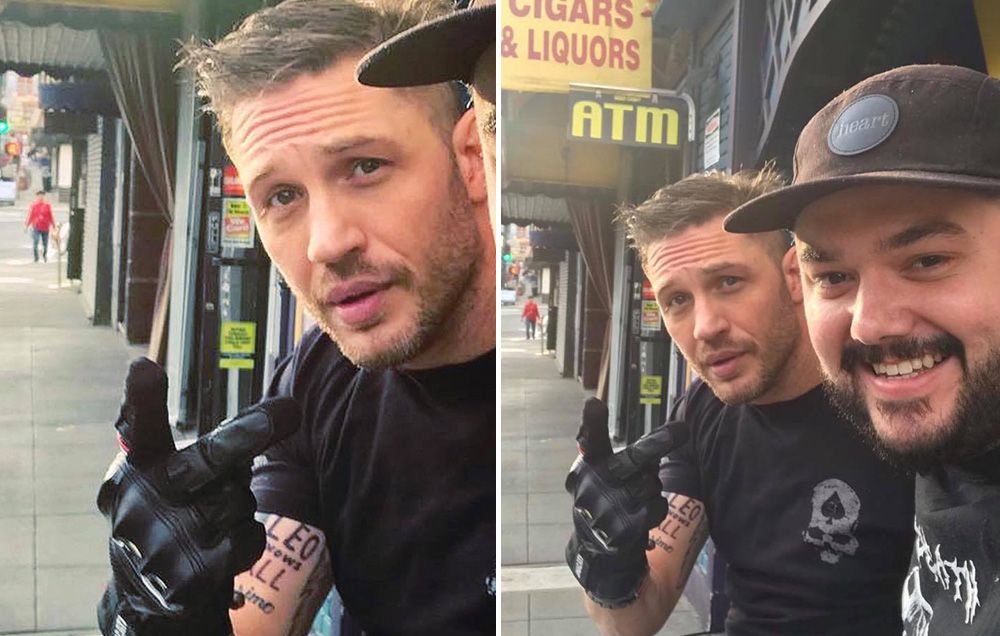 Tom Hardy Gets Leonardo DiCaprio Tattoo After Losing a Bet About 2016 Oscars