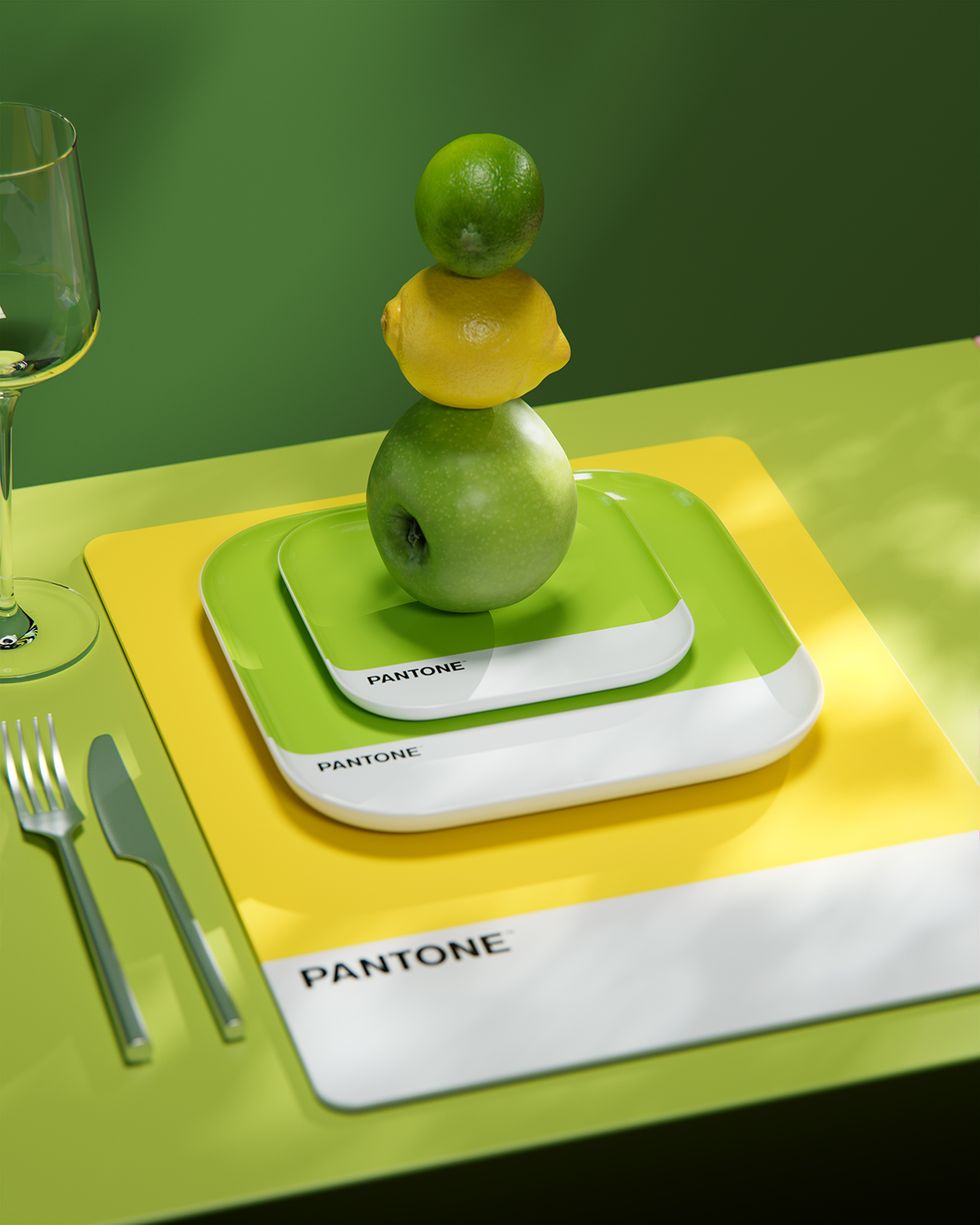 a green and yellow hm home collection