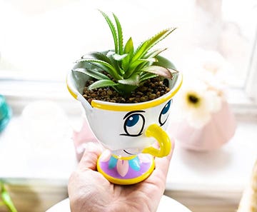 disney beauty and the beast chip planter