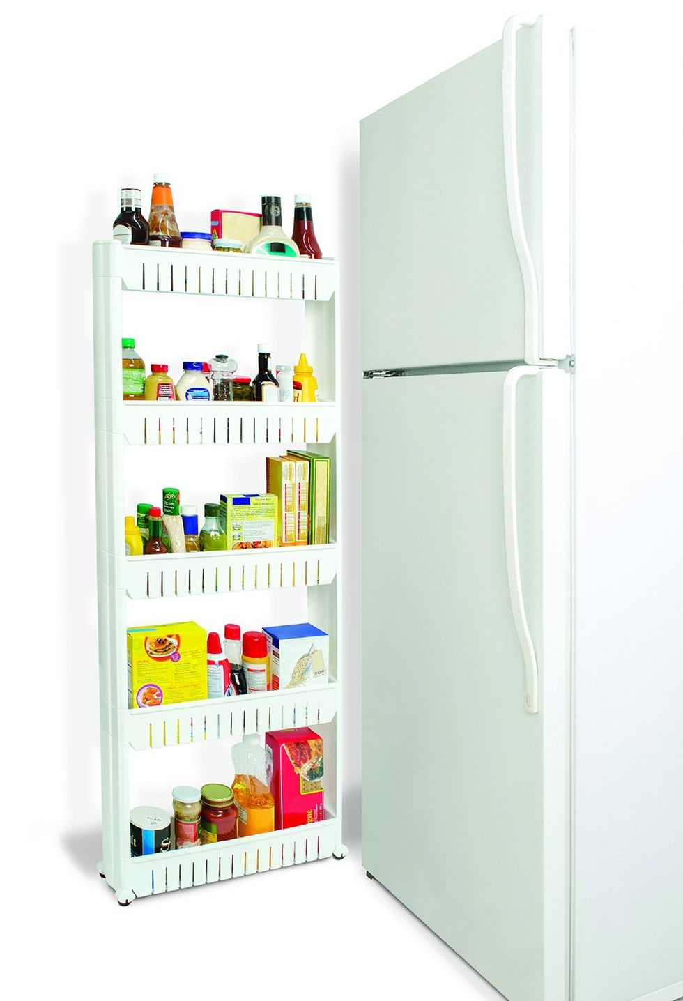 Roll Out Pantry - For Narrow Gaps in Kitchen Cabinets or Fridge