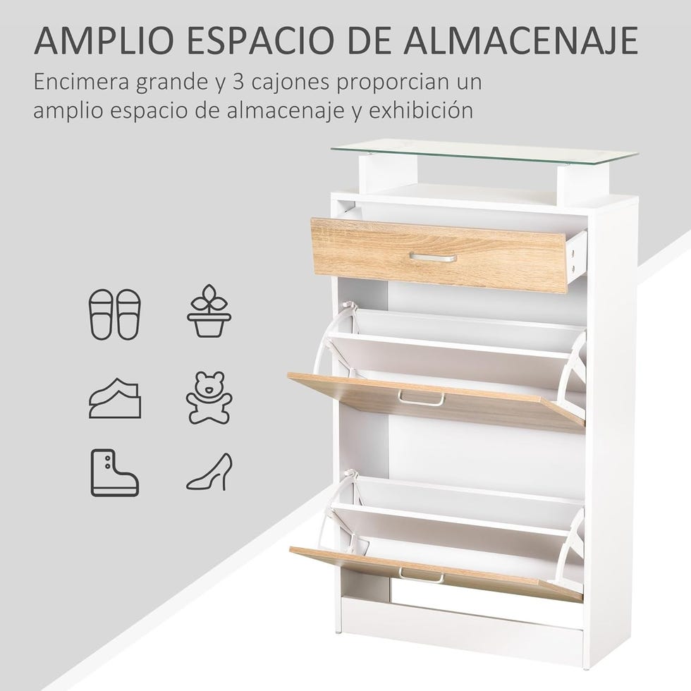 mueble zapatero con 3 cajones
