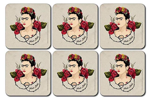Posavasos inspirados en Frida Kahlo