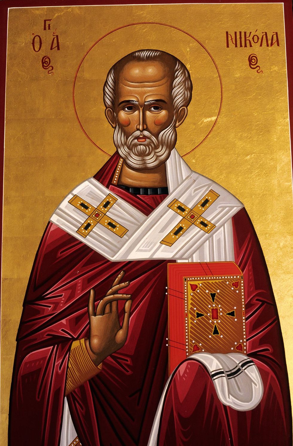 Een religieuze representatie van St Nicholas
