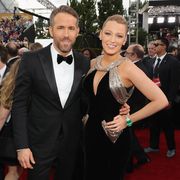 blake lively and ryan reynolds at the 74th annual golden globe awards