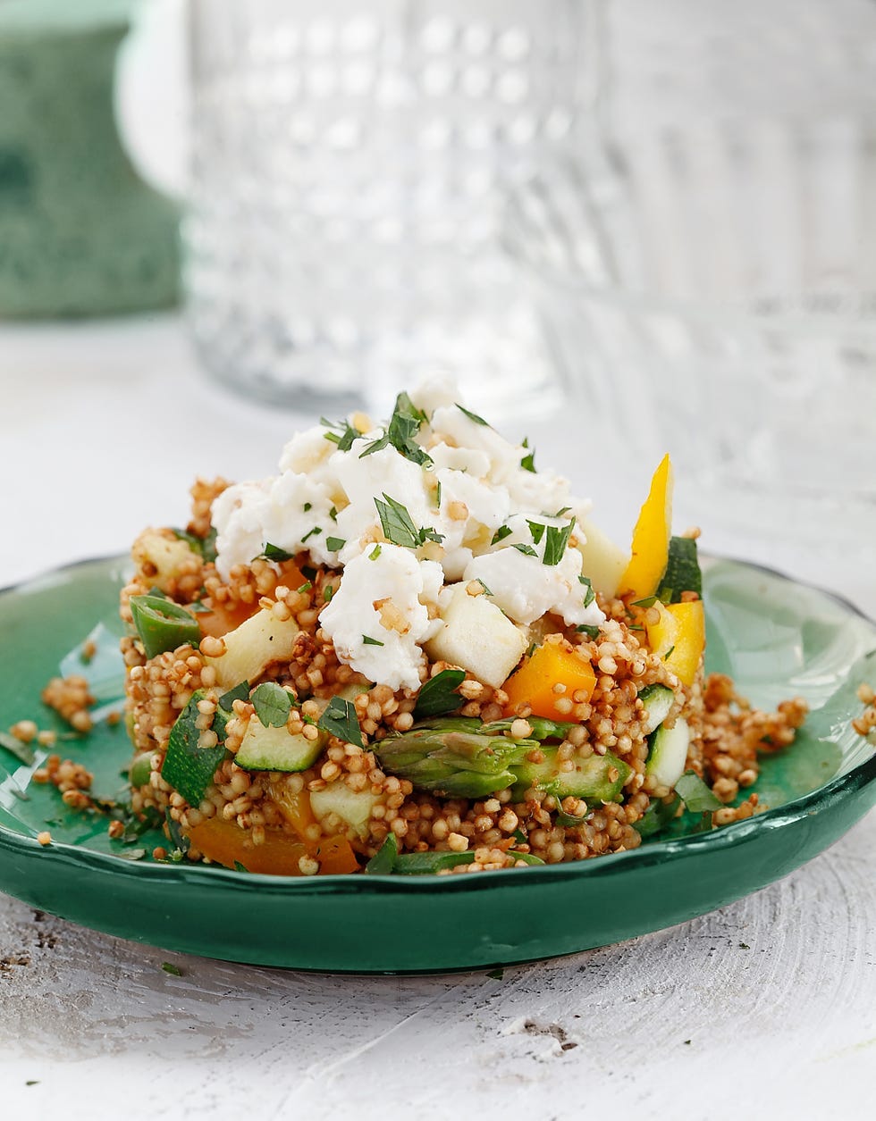 ensalada verde con quinoa