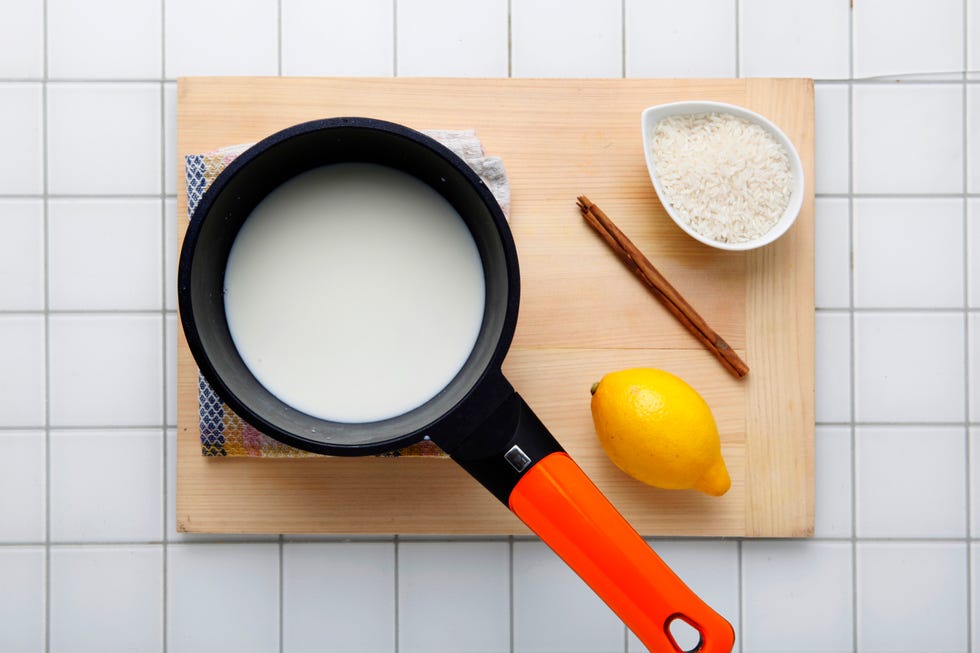 arroz con leche  paso 1