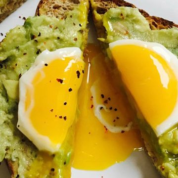egg yolk avo toast