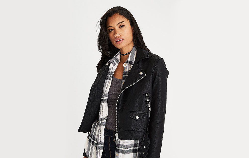 American Eagle faux leather jacket review