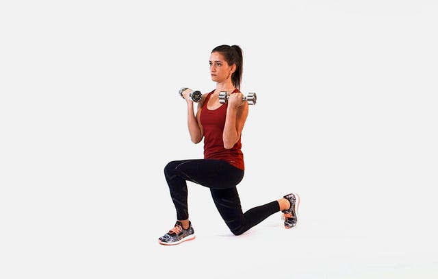 Lunge with Curl Workout | Women's Health