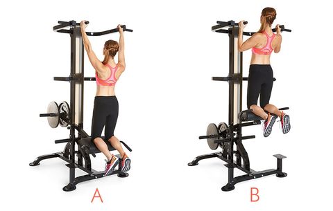 How to use assisted pull up machine in gym