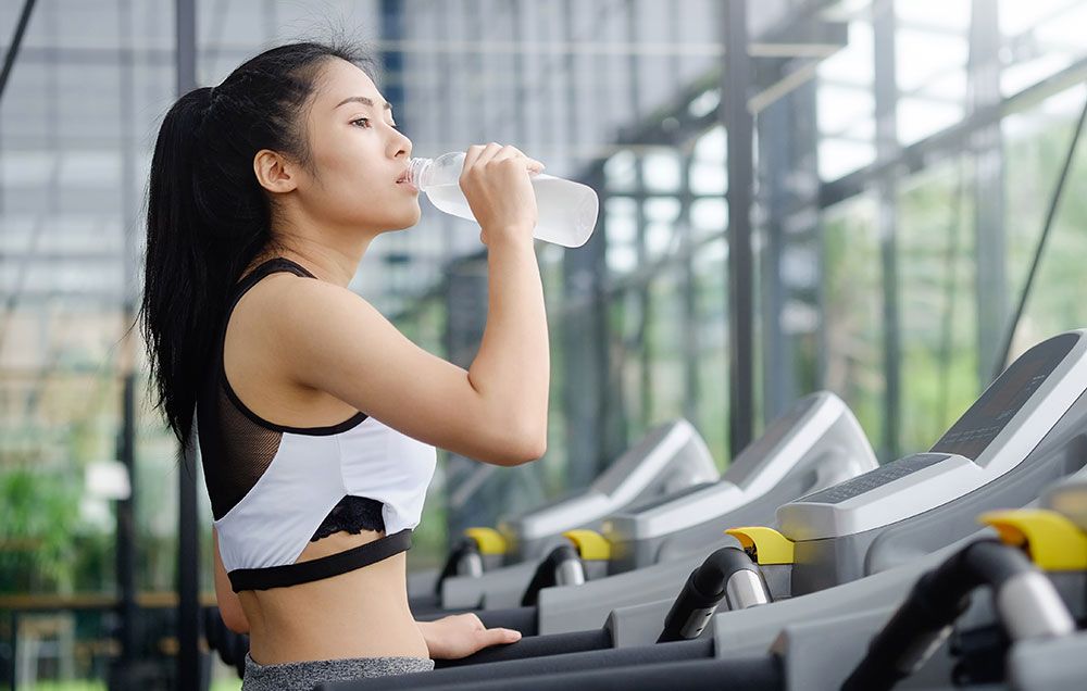 Drinking amino acids to boost workout