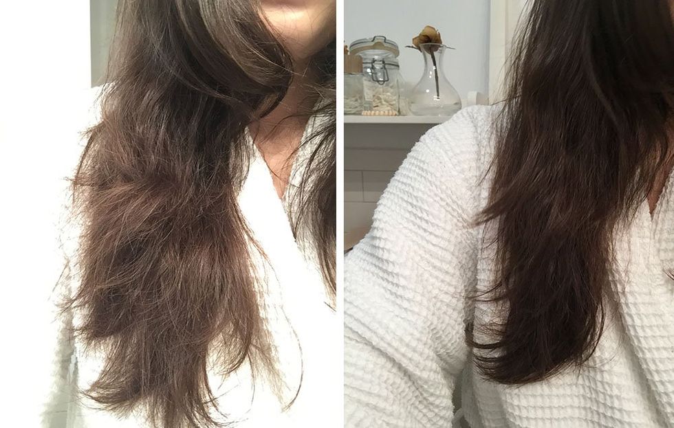 dry conditioner vs dry shampoo before and after picture